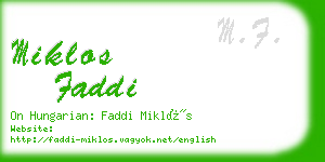 miklos faddi business card